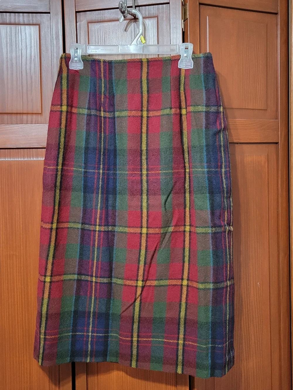 Vintage Talbots 70% Wool Tweed Maxi Wrap Skirt With Fringe Detailing | 12P - Picture 4 of 6